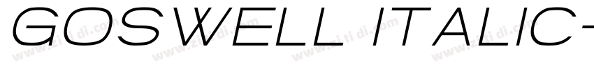 Goswell Italic字体转换